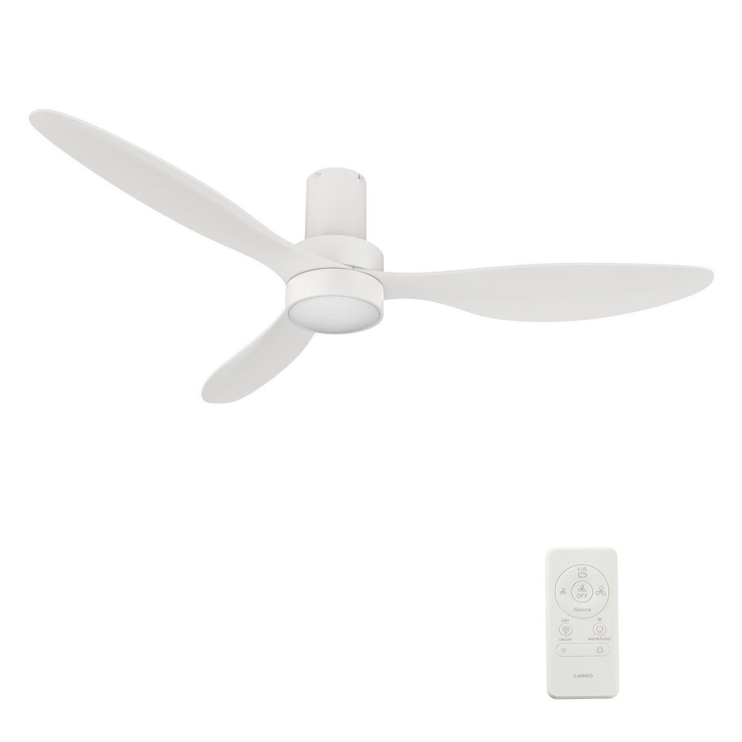 Carro - VS523N4-L11-W1-1-FM - 52"Smart Ceiling Fan - Aurora - White