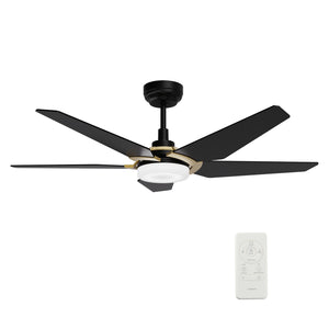 Carro - VS525B-L22-B2-1G - 52"Smart Ceiling Fan - Woodrow - Black