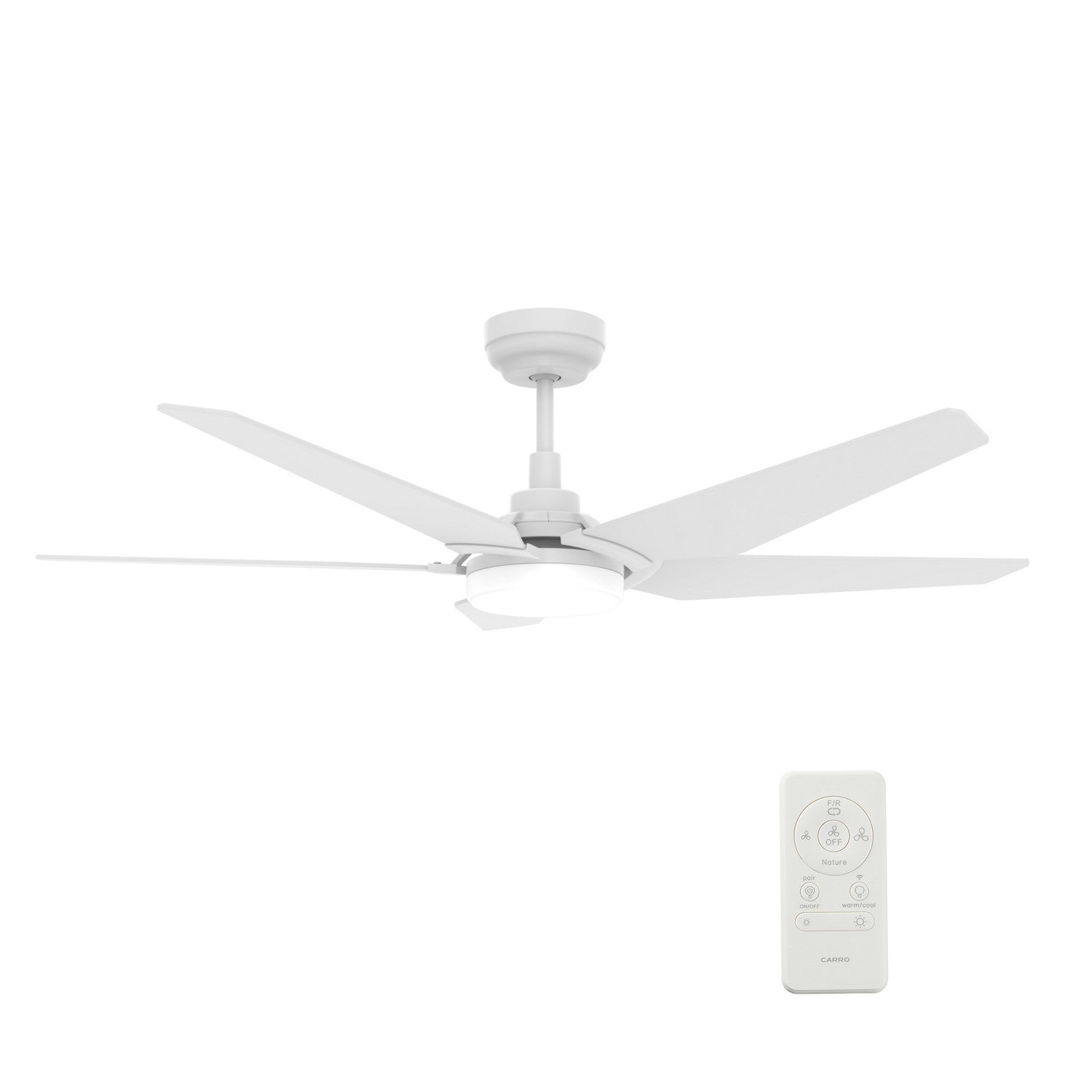 Carro - VS525B-L22-W1-1 - 52"Smart Ceiling Fan - Woodrow - White