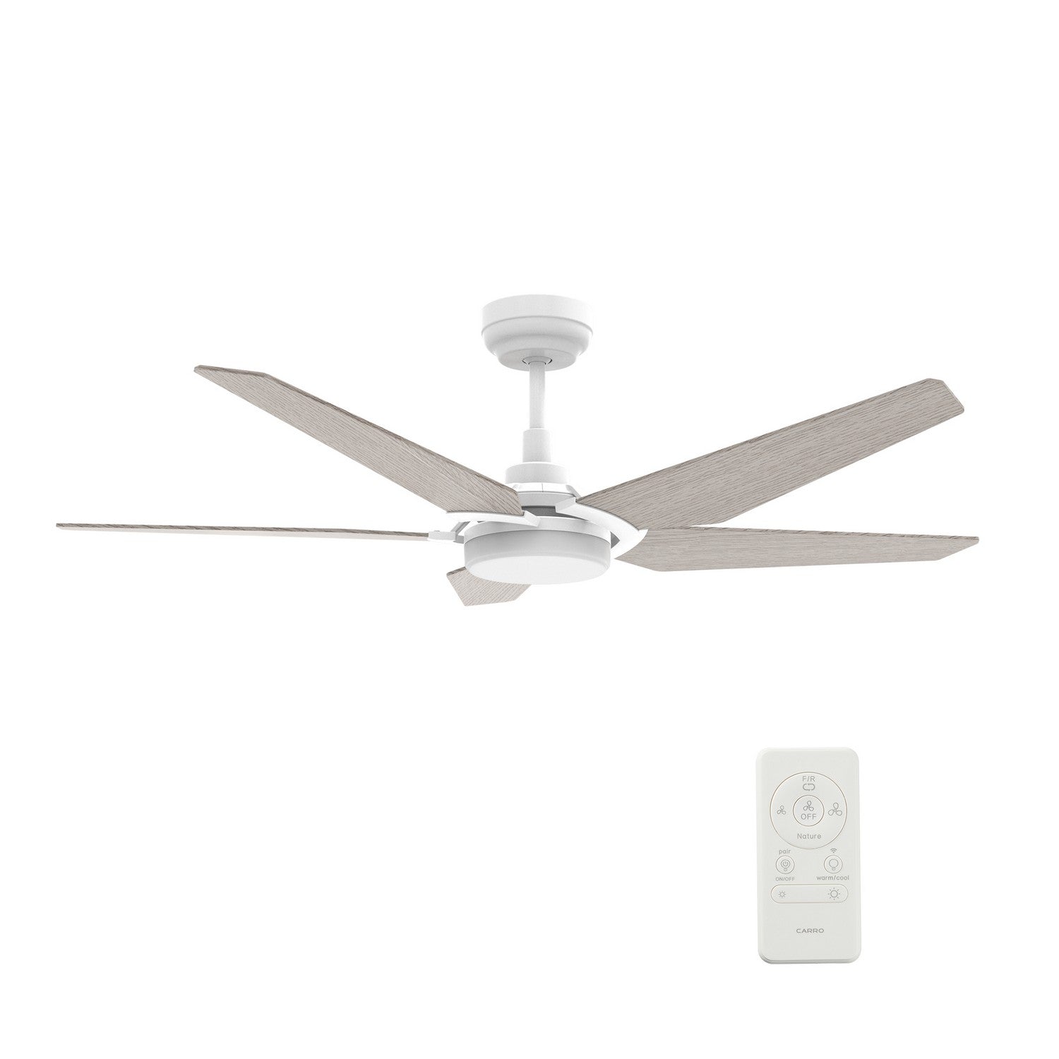 Carro - VS525B-L22-W6-1 - 52"Smart Ceiling Fan - Woodrow - White