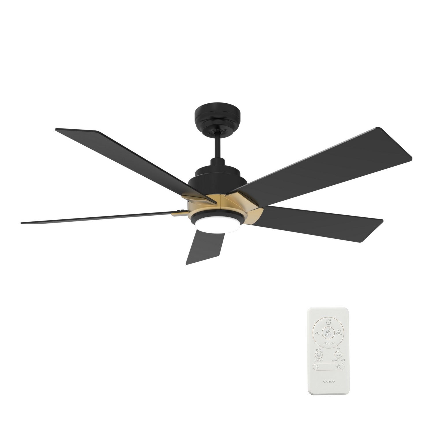 Carro - VS525J1-L11-B2-1G - 52"Smart Ceiling Fan - Ascender - Black