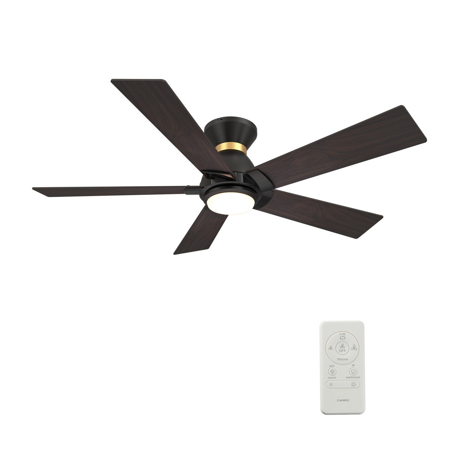 Carro - VS525J1-L11-BG-1-FMA - 52"Smart Ceiling Fan - Ascender - Black