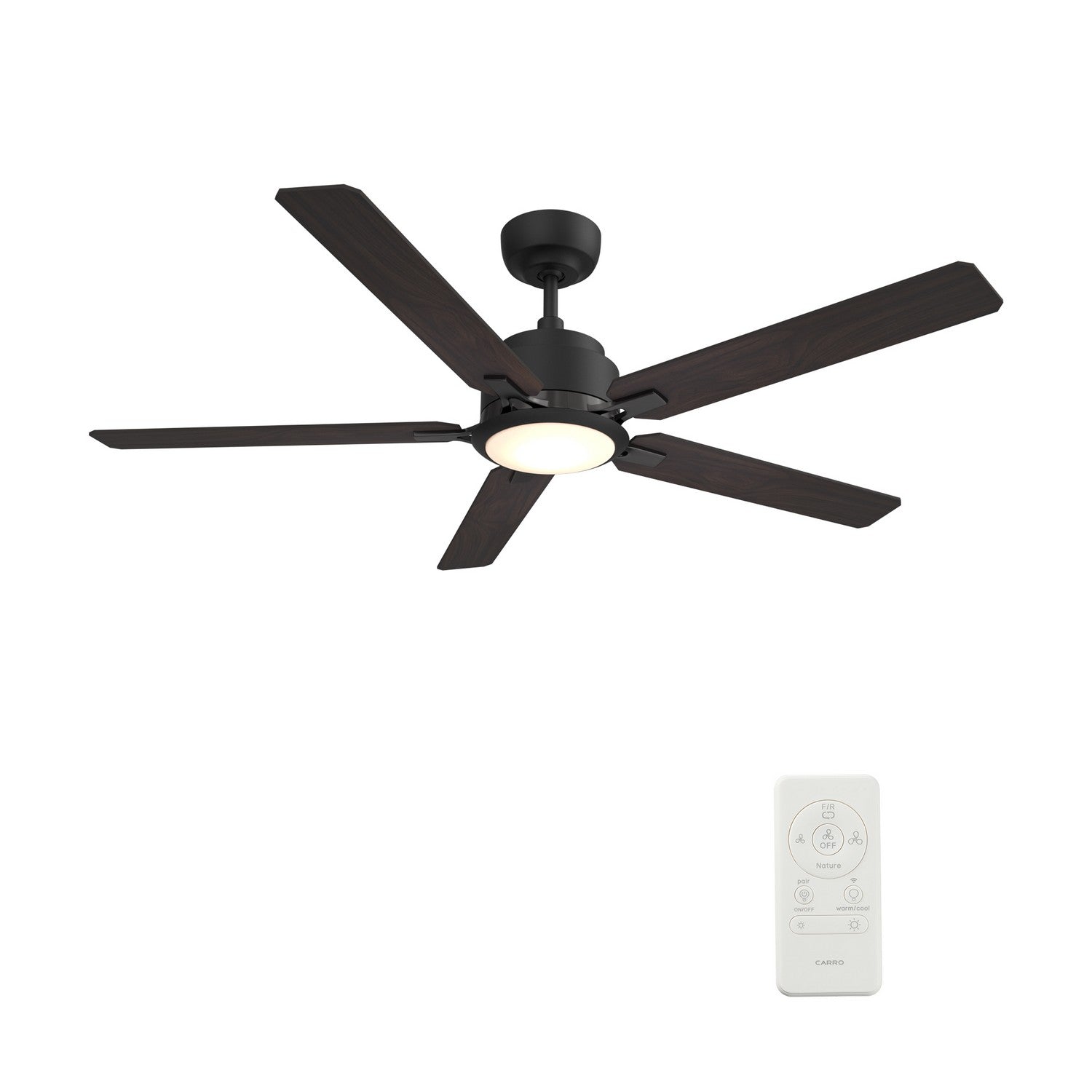 Carro - VS525J-L12-BG-1 - 52"Smart Ceiling Fan - Espear - Black