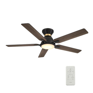 Carro - VS525J-L12-BG-1-FMA - 52"Smart Ceiling Fan - Espear - Black