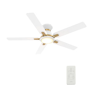 Carro - VS525J-L12-W1-1G-FM - 52"Smart Ceiling Fan - Espear - White