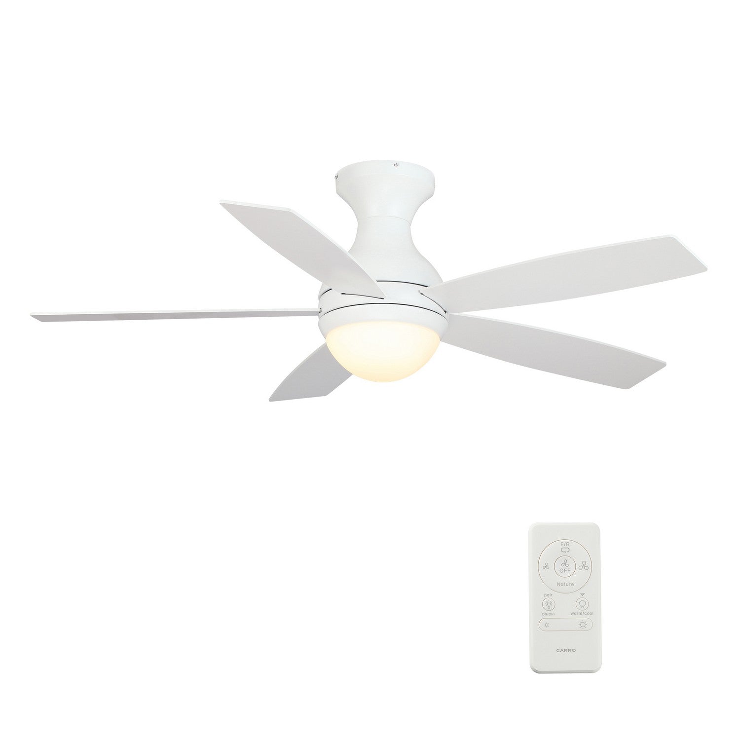 Carro - VS525Q2-L12-W1-1 - 52"Smart Ceiling Fan - Twister - White