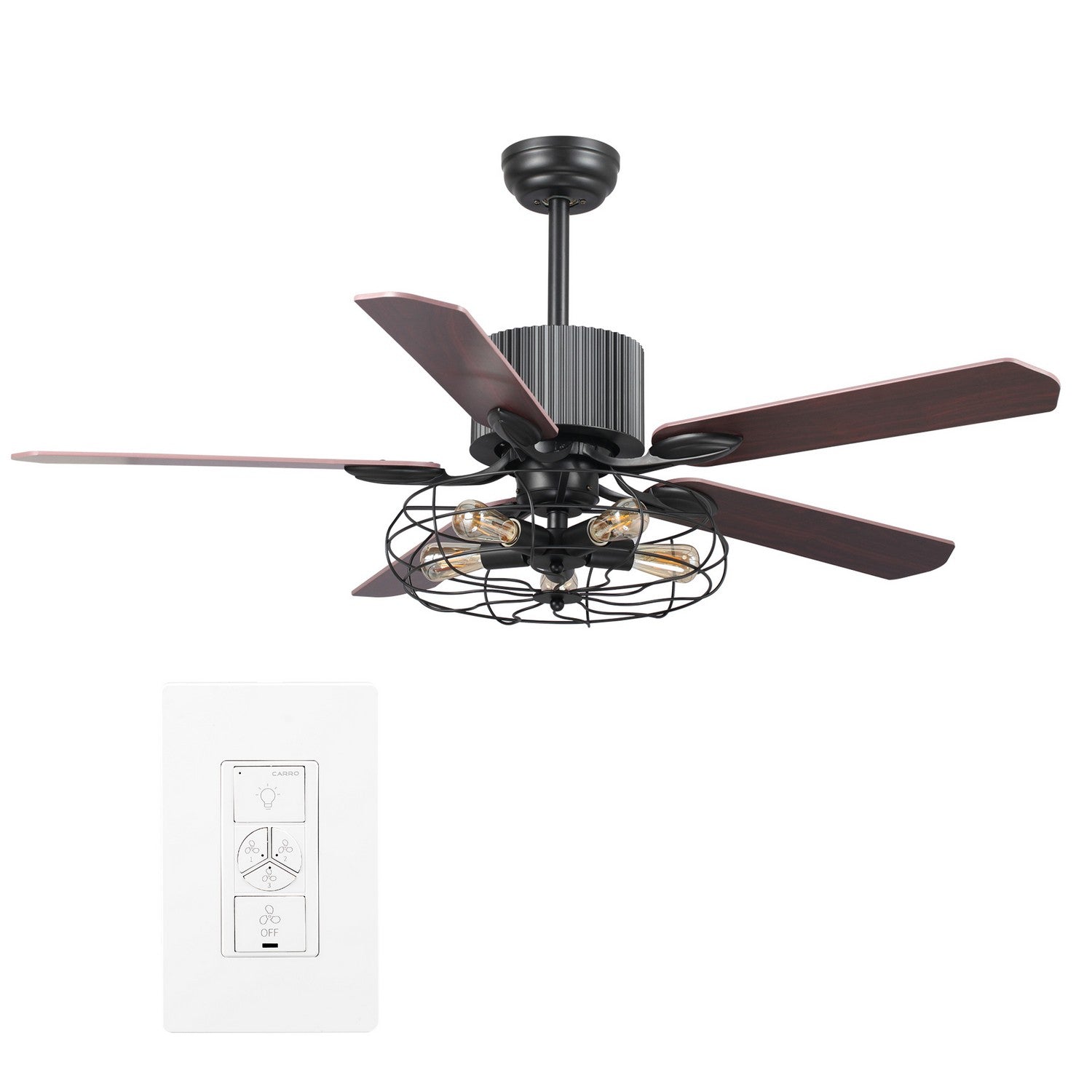 Carro - VWGS-525D-L12-B5-1 - 52"Smart Ceiling Fan - Helston - Black