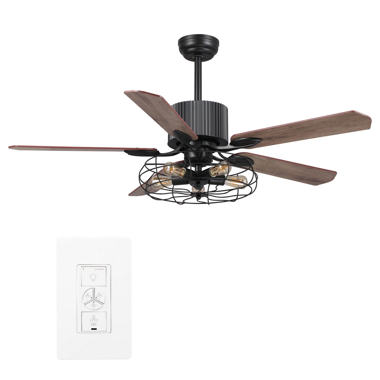 Carro - VWGS-525D-L12-BB-1 - 52"Smart Ceiling Fan - Helston - Black