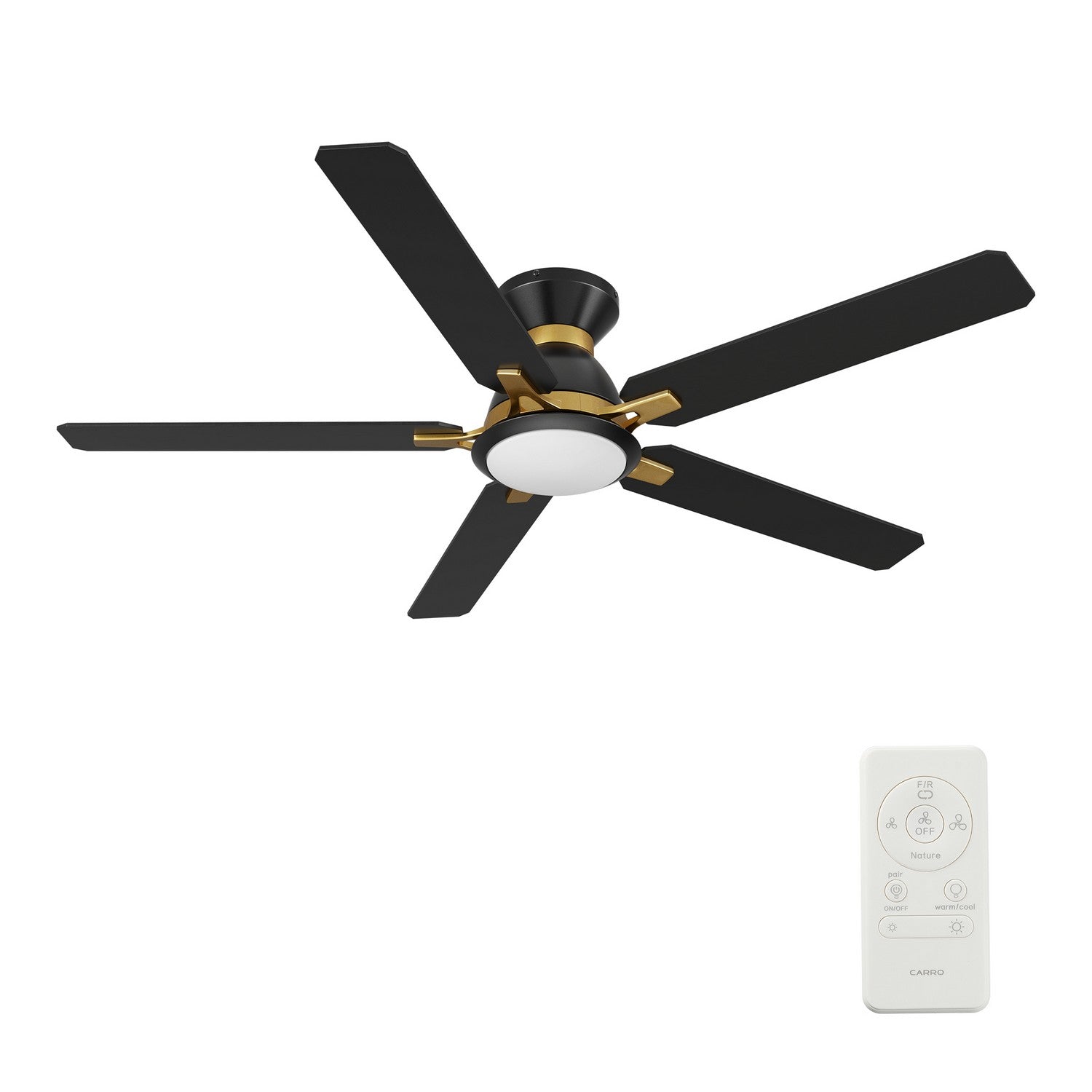 Carro - YDC605J-L12-B2-1G-FM - 60" Ceiling Fan - Bristol - Black