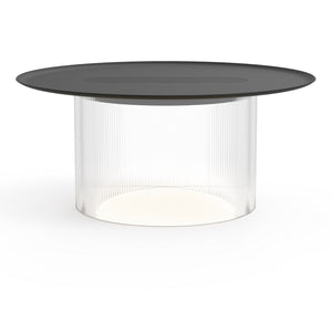 Pablo Designs - CARO LRG CLR 16 BLK - LED Table - Carousel - Clear/ Black