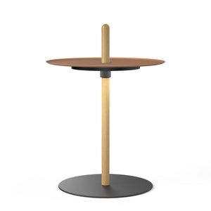 Pablo Designs - NIVE PED SML OAK TER - LED Pedestal - Nivel - White Oak/Terracotta