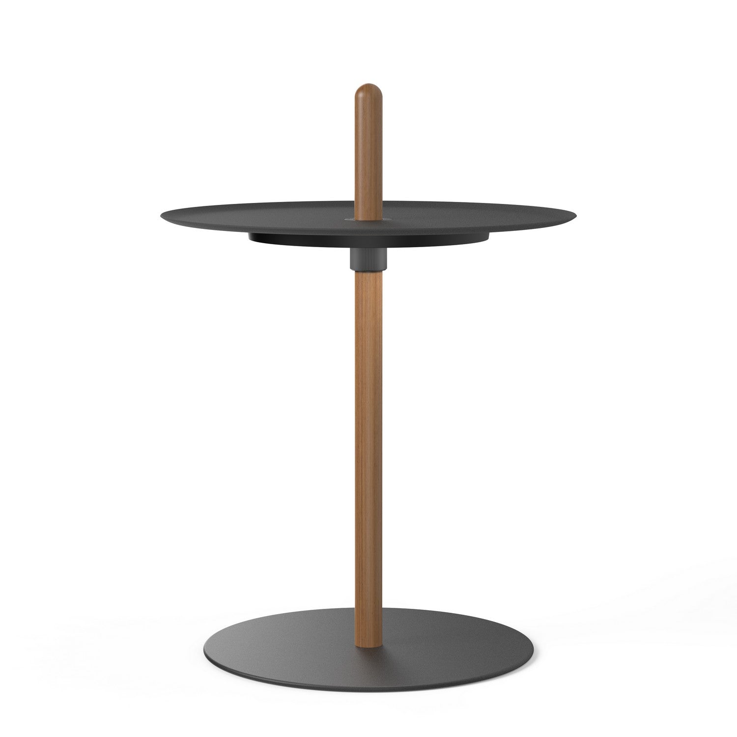 Pablo Designs - NIVE PED SML WAL BLK - LED Pedestal - Nivel - Walnut/Black