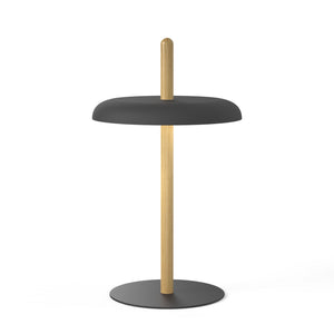 Pablo Designs - NIVE TBL OAK BLK - LED Table - Nivel - White Oak/Black