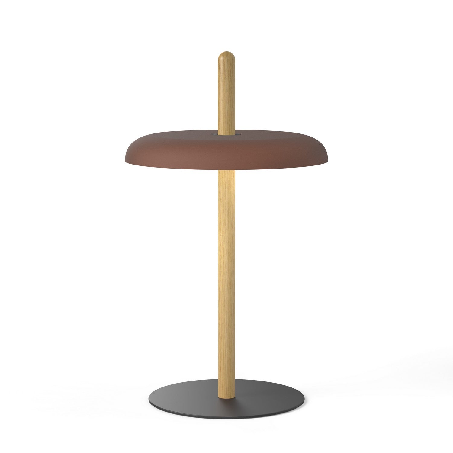 Pablo Designs - NIVE TBL OAK BRN - LED Table - Nivel - White Oak/Espresso