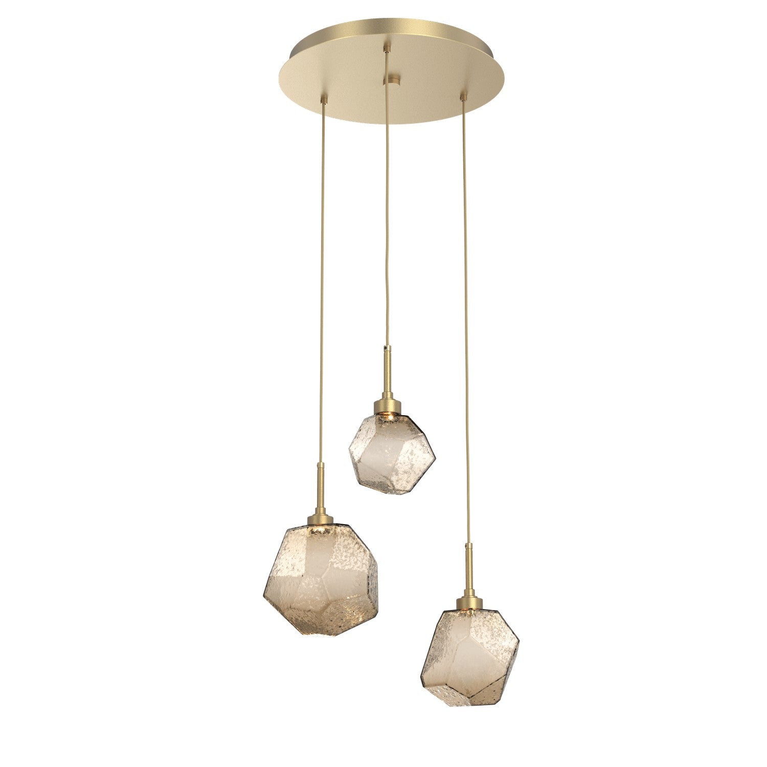 Hammerton Studio - CHB0039-03-GB-B-C01-L3-RTS - LED Pendant - Gem - Gilded Brass