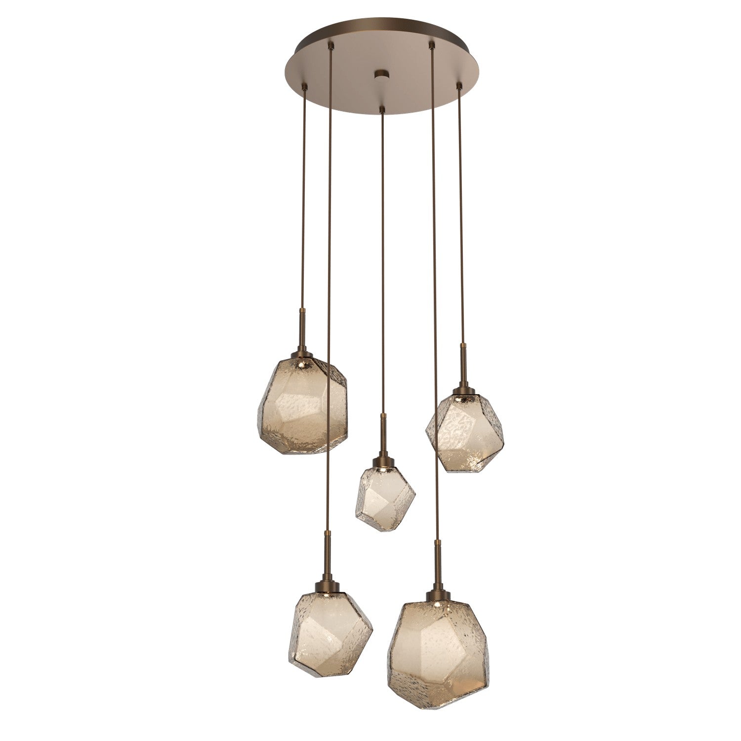 Hammerton Studio - CHB0039-05-FB-B-C01-L3-RTS - LED Pendant - Gem - Flat Bronze