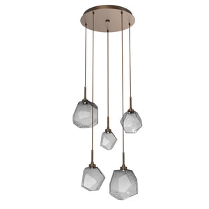Hammerton Studio - CHB0039-05-FB-S-C01-L3-RTS - LED Pendant - Gem - Flat Bronze