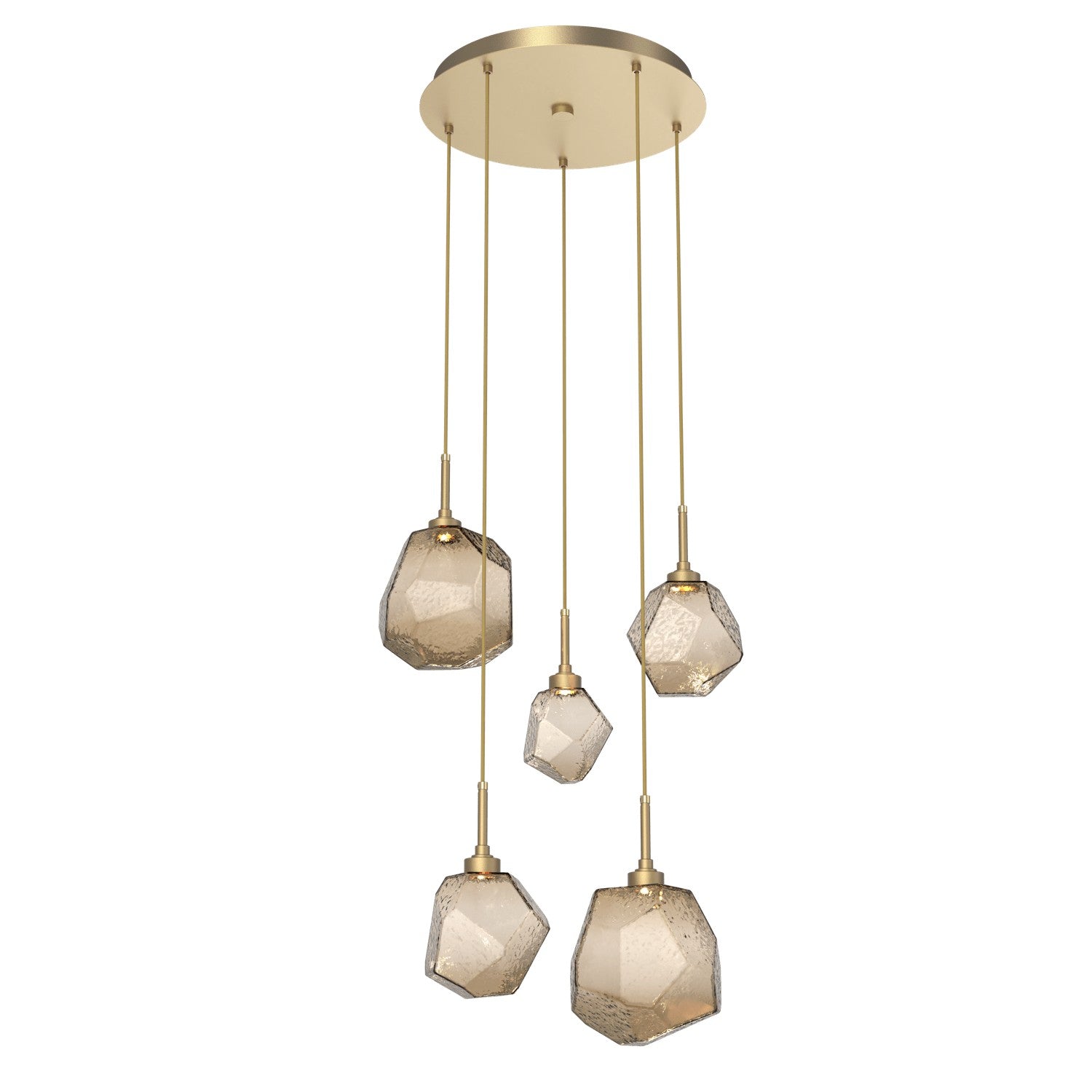 Hammerton Studio - CHB0039-05-GB-B-C01-L3-RTS - LED Pendant - Gem - Gilded Brass