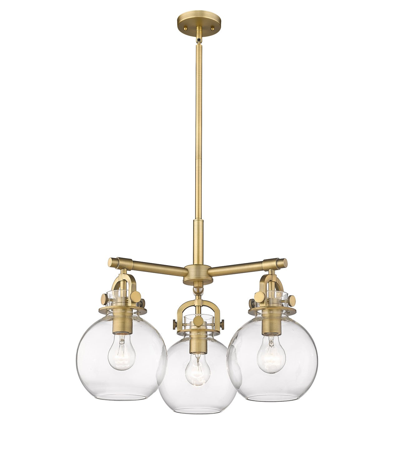 Innovations - 410-3CR-BB-G410-7CL - Three Light Pendant - Downtown Urban - Brushed Brass