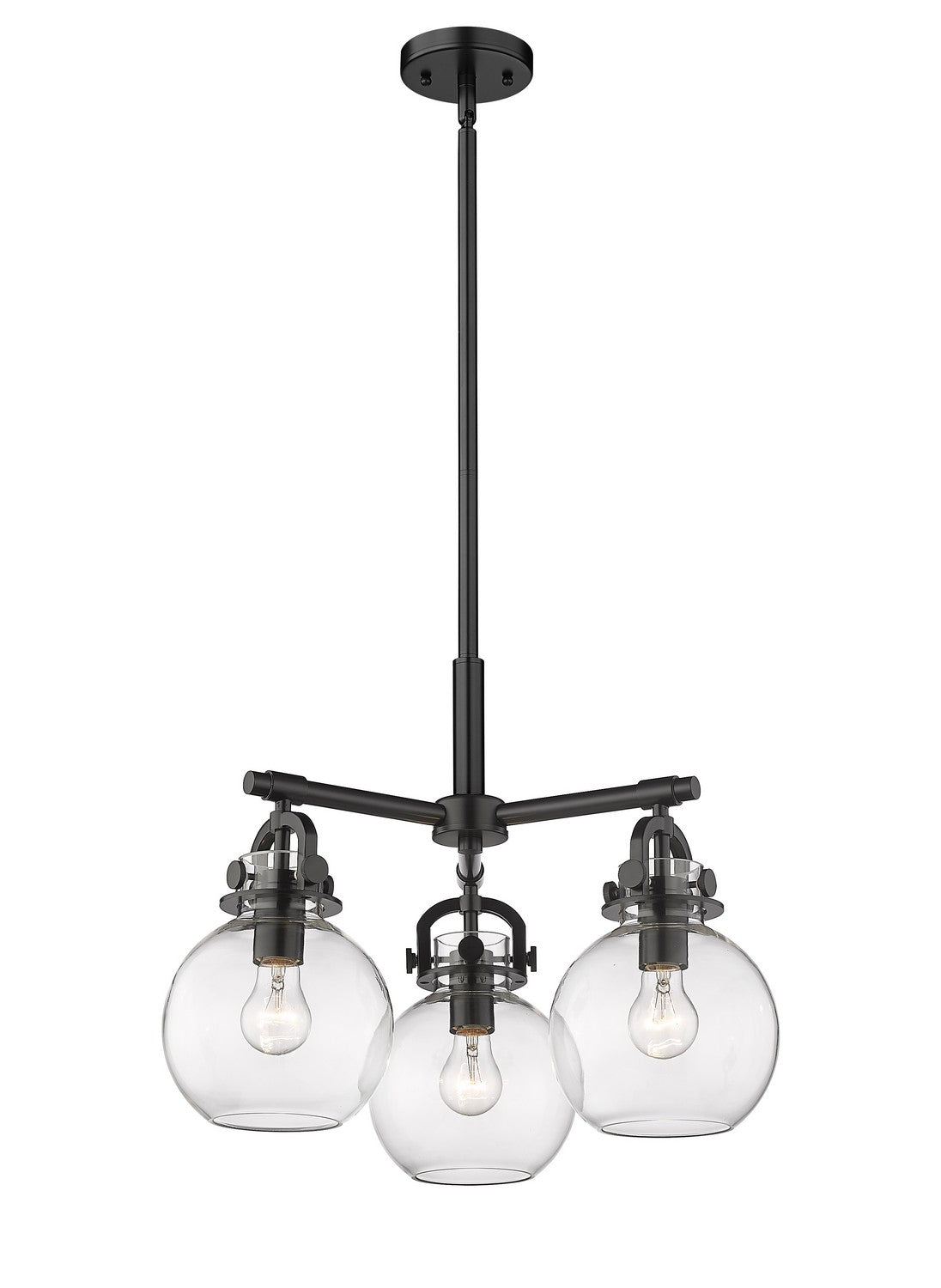 Innovations - 410-3CR-BK-G410-7CL - Three Light Pendant - Downtown Urban - Matte Black