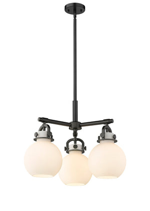 Innovations - 410-3CR-BK-G410-7WH - Three Light Pendant - Downtown Urban - Matte Black