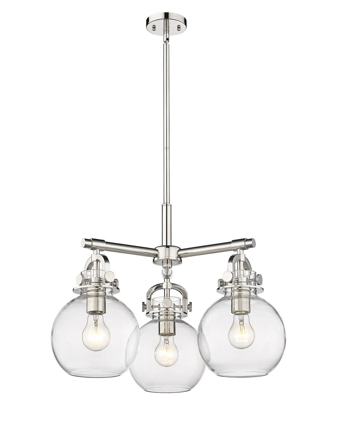 Innovations - 410-3CR-PN-G410-7CL - Three Light Pendant - Downtown Urban - Polished Nickel