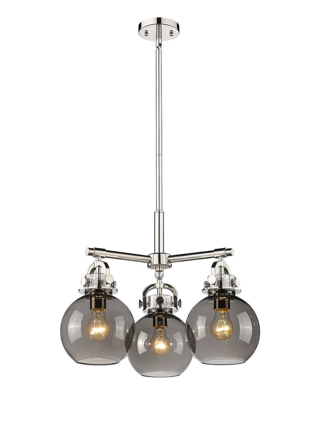 Innovations - 410-3CR-PN-G410-7SM - Three Light Pendant - Downtown Urban - Polished Nickel