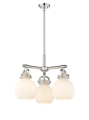 Innovations - 410-3CR-PN-G410-7WH - Three Light Pendant - Downtown Urban - Polished Nickel