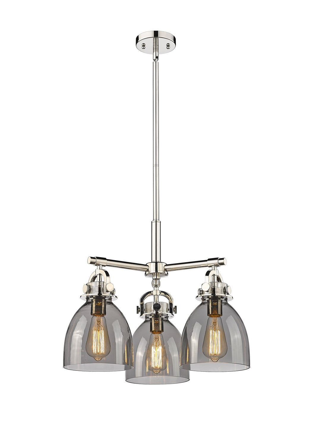 Innovations - 410-3CR-PN-G412-7SM - Three Light Pendant - Downtown Urban - Polished Nickel