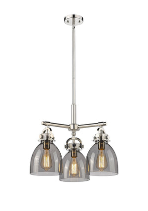 Innovations - 410-3CR-PN-G412-7SM - Three Light Pendant - Downtown Urban - Polished Nickel