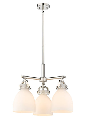 Innovations - 410-3CR-PN-G412-7WH - Three Light Pendant - Downtown Urban - Polished Nickel