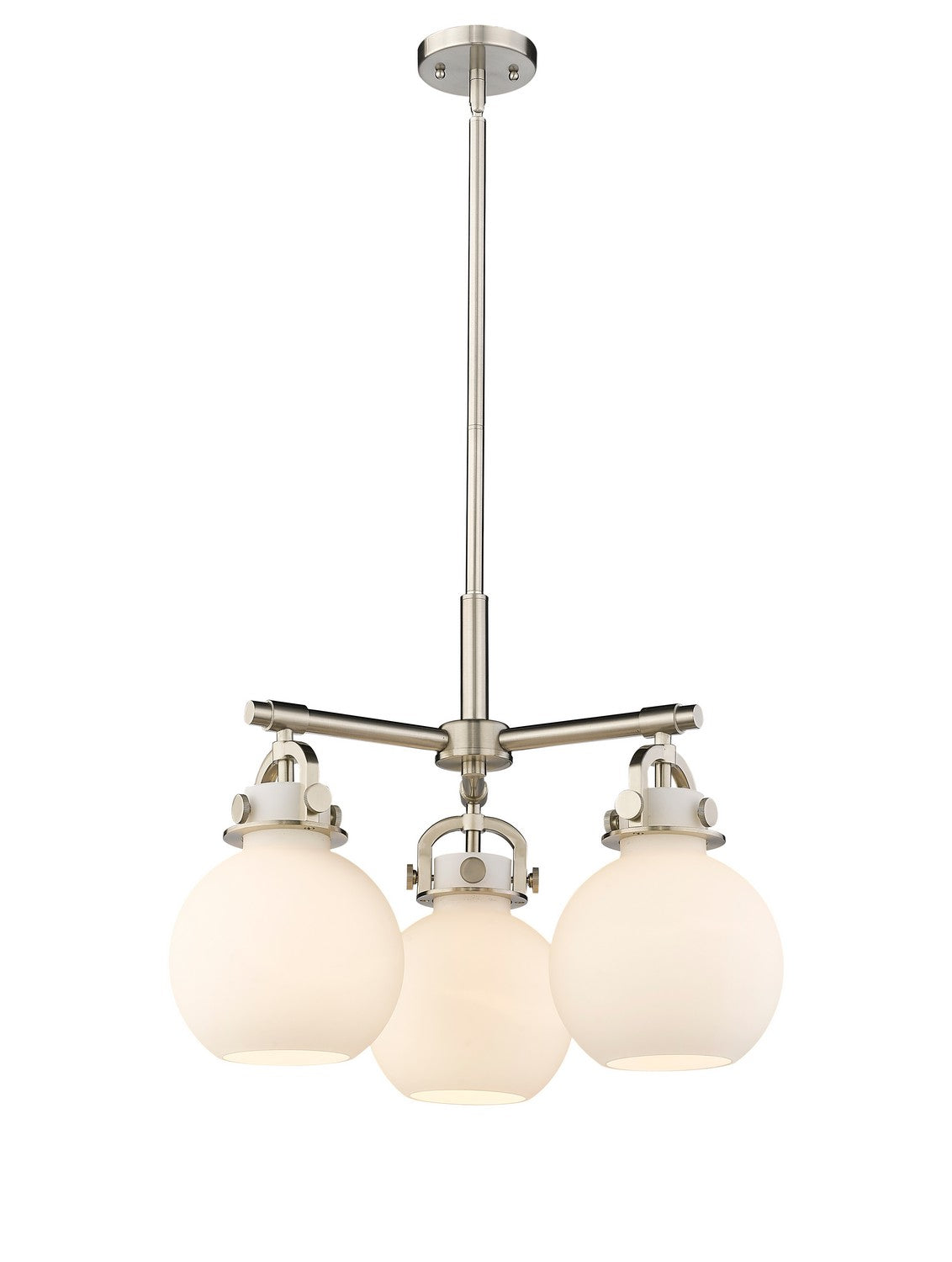 Innovations - 410-3CR-SN-G410-7WH - Three Light Pendant - Downtown Urban - Satin Nickel