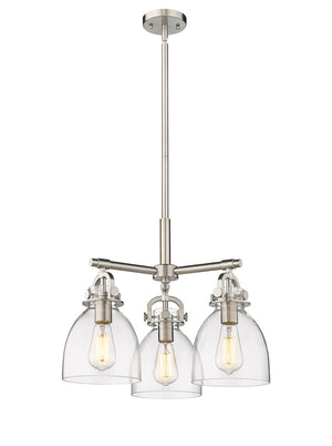 Innovations - 410-3CR-SN-G412-7CL - Three Light Pendant - Downtown Urban - Satin Nickel