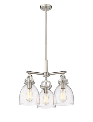 Innovations - 410-3CR-SN-G412-7SDY - Three Light Pendant - Downtown Urban - Satin Nickel