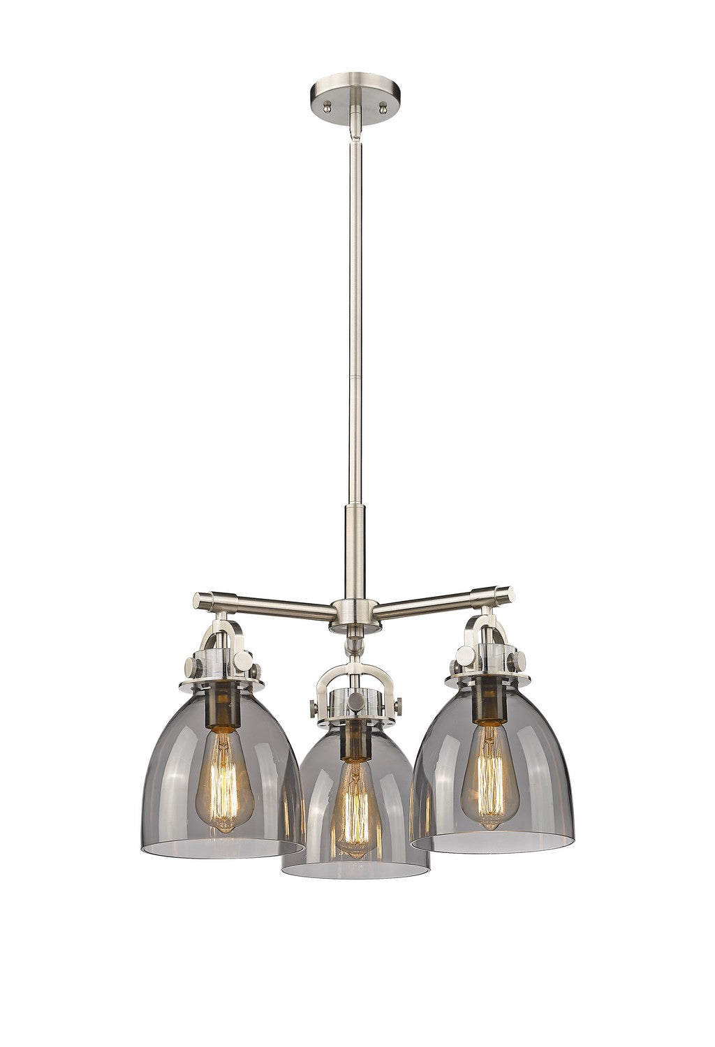 Innovations - 410-3CR-SN-G412-7SM - Three Light Pendant - Downtown Urban - Satin Nickel