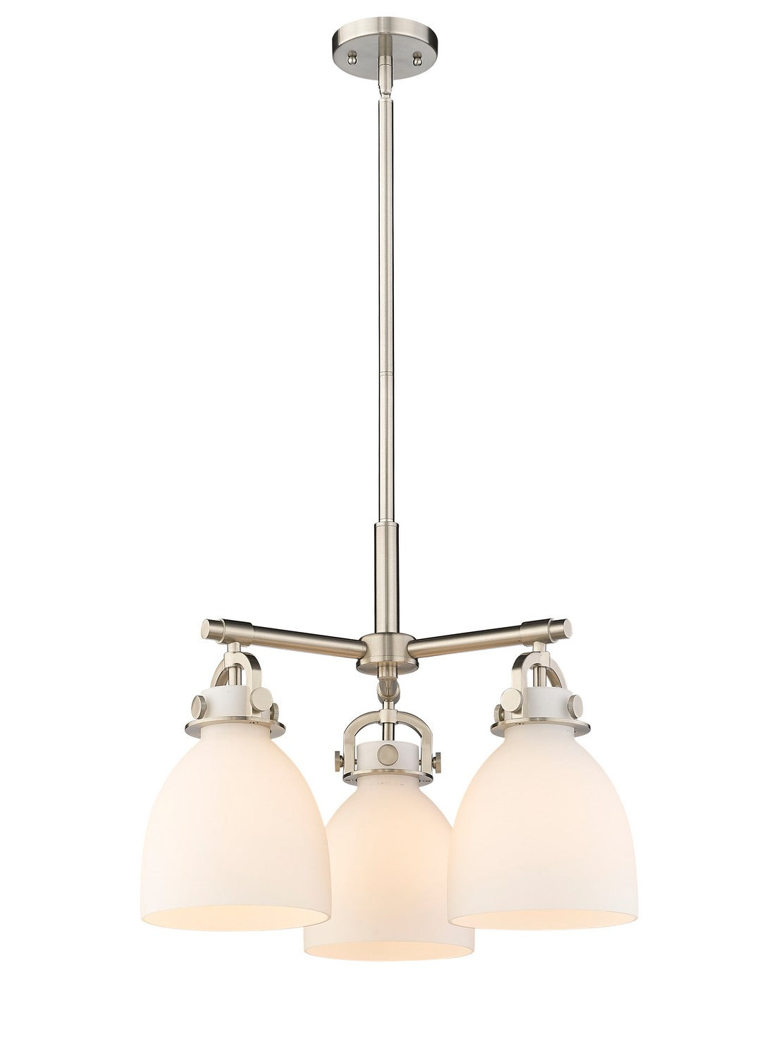 Innovations - 410-3CR-SN-G412-7WH - Three Light Pendant - Downtown Urban - Satin Nickel