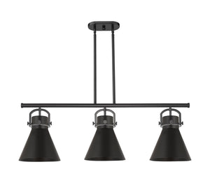 Innovations - 410-3I-BK-M411-10BK - Three Light Island Pendant - Downtown Urban - Matte Black