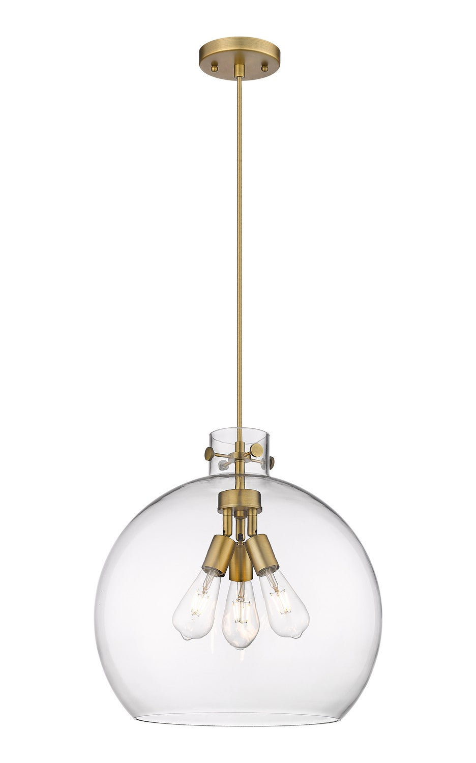 Innovations - 410-3PL-BB-G410-18CL - Three Light Pendant - Downtown Urban - Brushed Brass