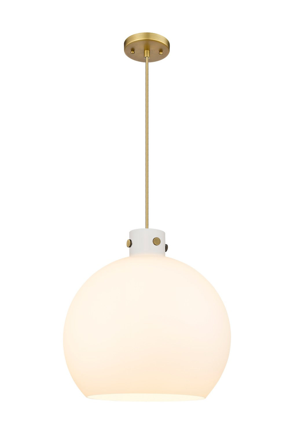 Innovations - 410-3PL-BB-G410-18WH - Three Light Pendant - Downtown Urban - Brushed Brass