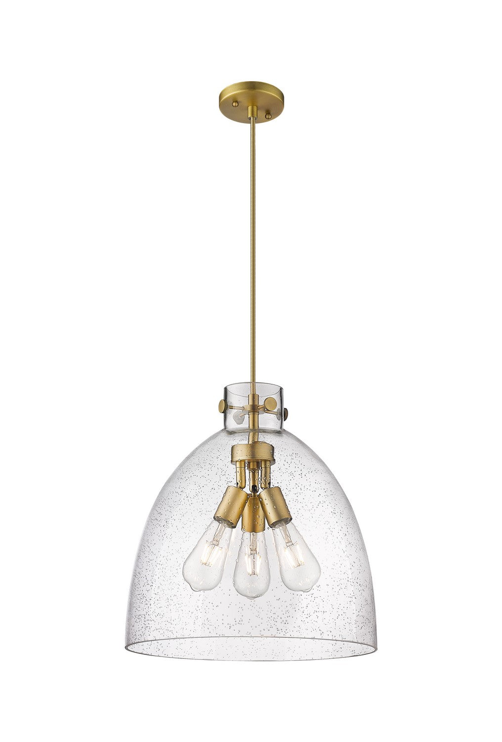 Innovations - 410-3PL-BB-G412-16SDY - Three Light Pendant - Downtown Urban - Brushed Brass