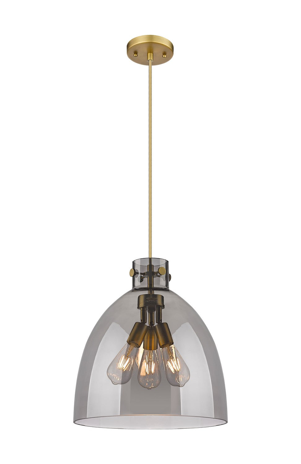 Innovations - 410-3PL-BB-G412-16SM - Three Light Pendant - Downtown Urban - Brushed Brass