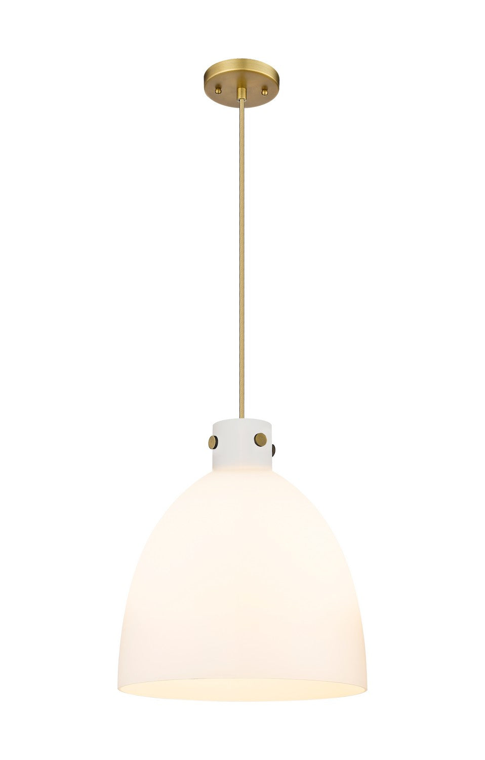 Innovations - 410-3PL-BB-G412-16WH - Three Light Pendant - Downtown Urban - Brushed Brass