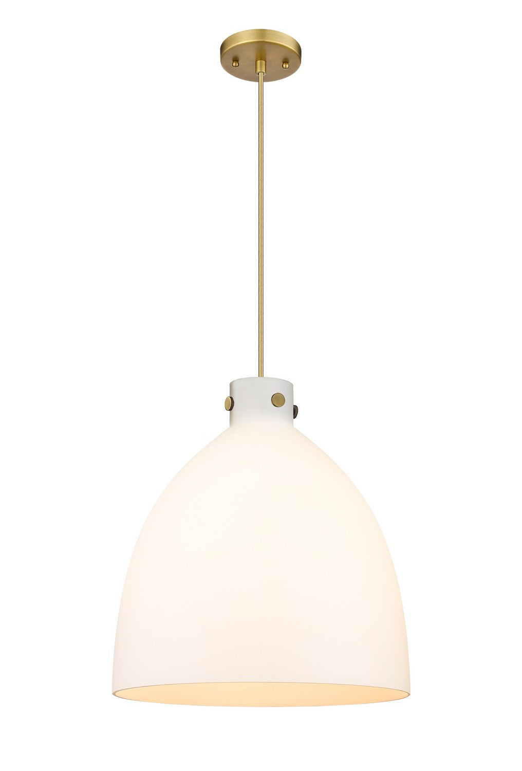 Innovations - 410-3PL-BB-G412-18WH - Three Light Pendant - Downtown Urban - Brushed Brass