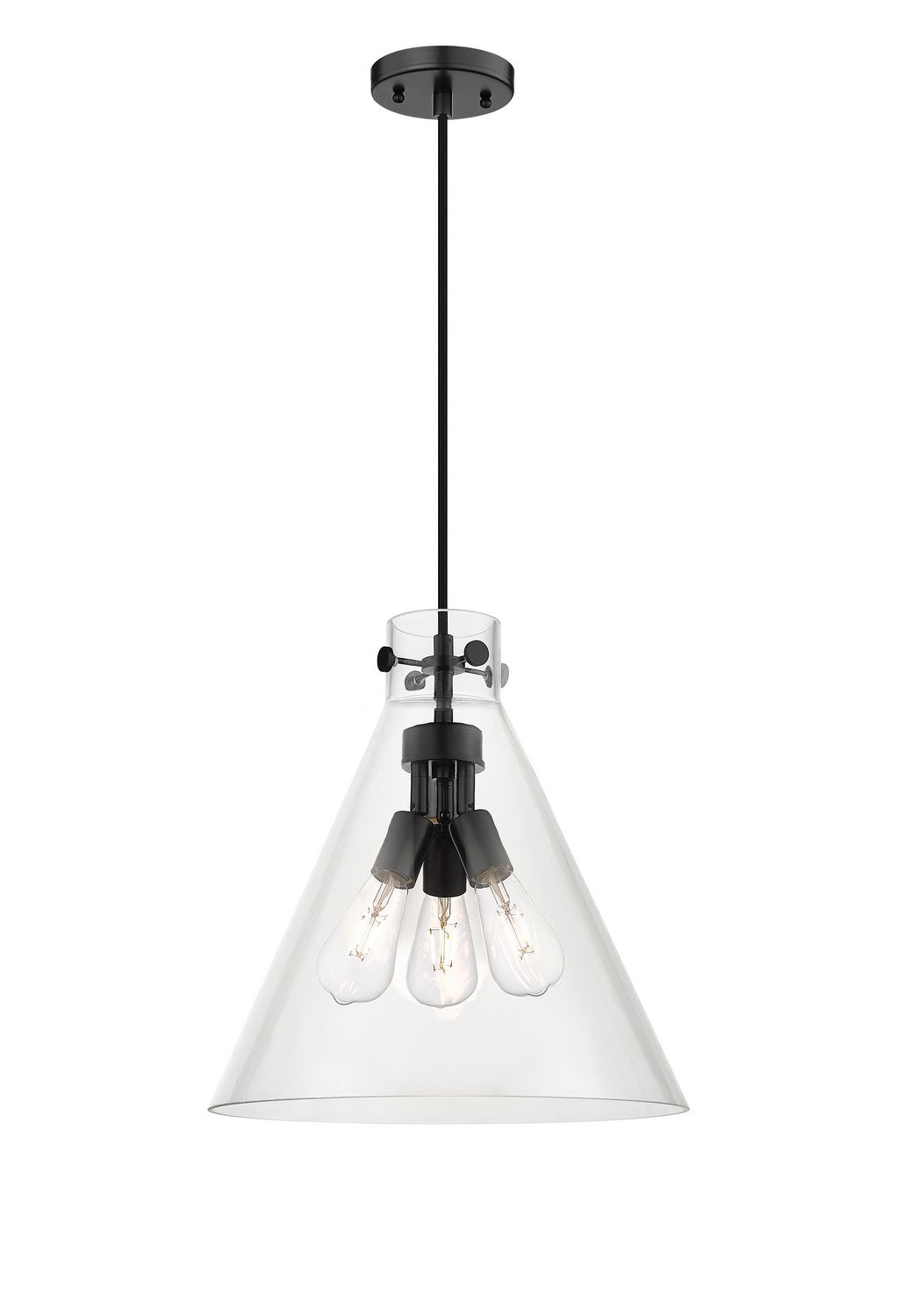 Innovations - 410-3PL-BK-G411-16CL - Three Light Pendant - Downtown Urban - Matte Black