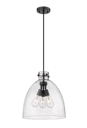 Innovations - 410-3PL-BK-G412-16SDY - Three Light Pendant - Downtown Urban - Matte Black