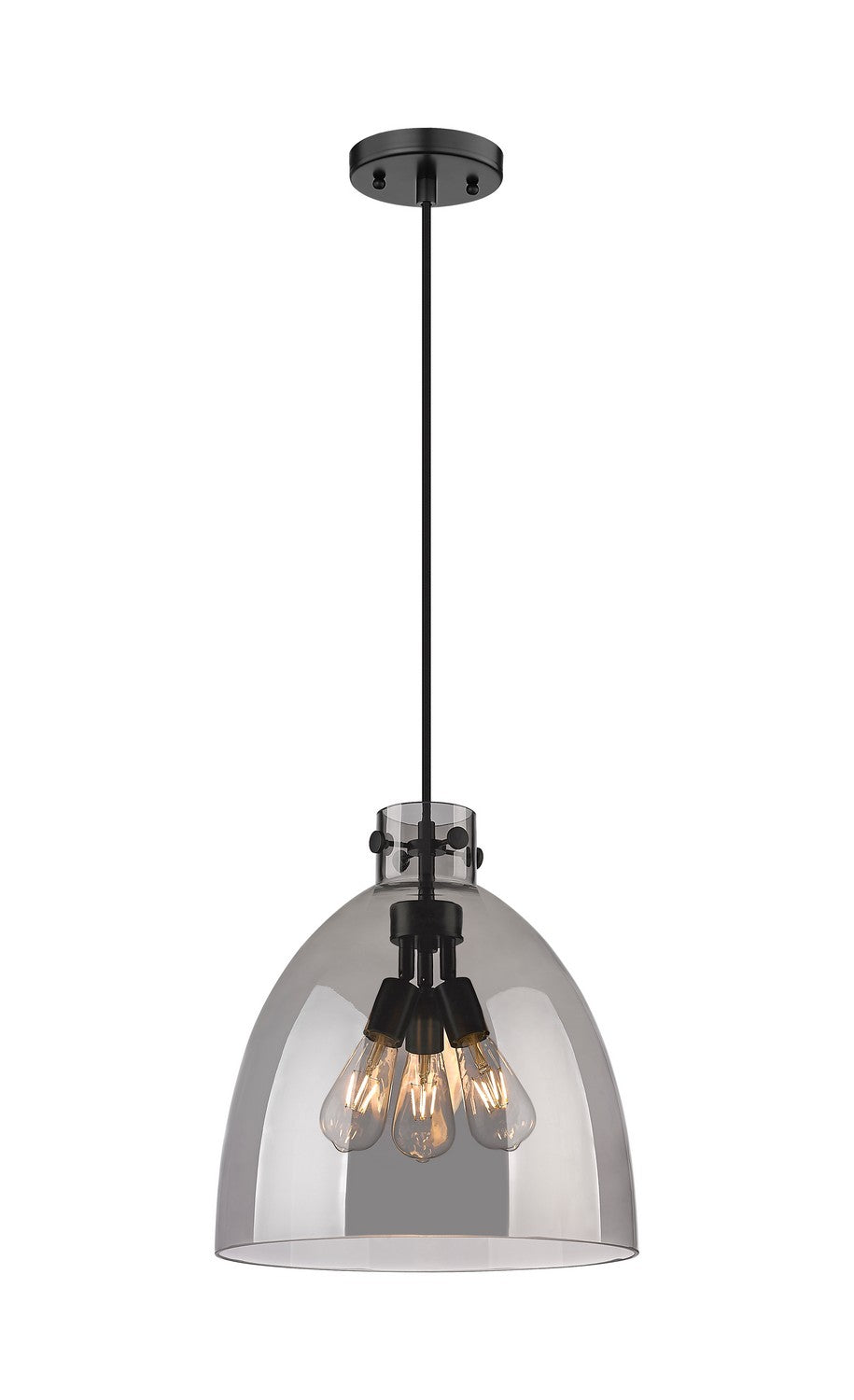 Innovations - 410-3PL-BK-G412-16SM - Three Light Pendant - Downtown Urban - Matte Black