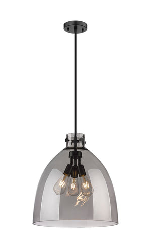 Innovations - 410-3PL-BK-G412-18SM - Three Light Pendant - Downtown Urban - Matte Black