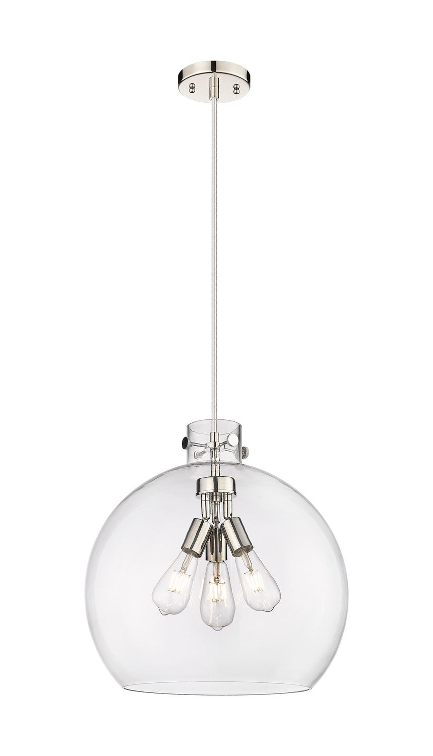 Innovations - 410-3PL-PN-G410-18CL - Three Light Pendant - Downtown Urban - Polished Nickel