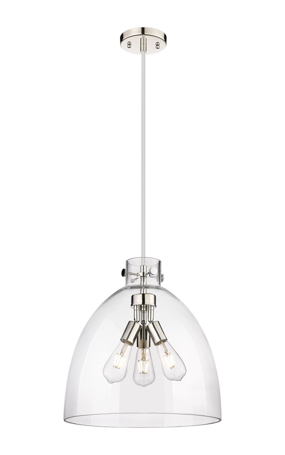 Innovations - 410-3PL-PN-G412-16CL - Three Light Pendant - Downtown Urban - Polished Nickel