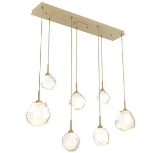 Hammerton Studio - PLB0039-07-GB-A-C01-L3 - LED Linear Pendant - Gem - Gilded Brass